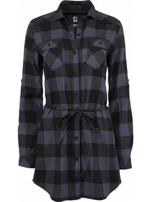 Brandit Damen Kleid Ladies Longshirt Lucy Black/Grey