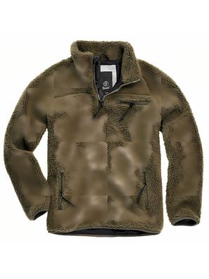 Brandit Jacke Teddyfleece Troyer in Olive