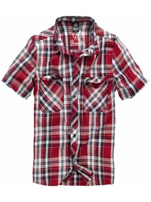 Brandit Hemd Roadstar Shirt, 1/2 Sleeve in Red
