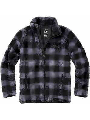 Brandit Herren Jacke Teddyfleece Jacket Black/Grey
