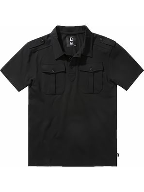 Brandit Herren T-Shirt Jersey Poloshirt Jon halfsleeve Black