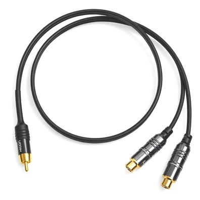 Sommercable -Onyx 2025- HighEnd Cinch-Y-Kabel - 1x Stecker auf 2x Buchse - Schwarz