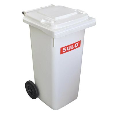 1 x SULO Wertstofftonne Mülltonne Müllbehälter Weiß Sonderanfertigung 120L (22313)