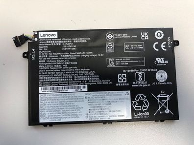 Lenovo ThinkPad E14 Gen1 Original Battery Akku 45 Wh SB10T83133 90-96