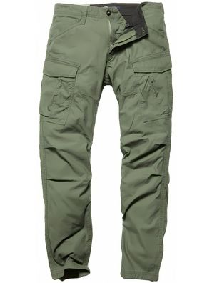 Vintage Industries Slimfit Cargohose Lester Pants Olive
