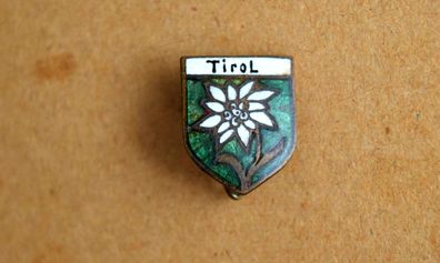 Tirol Edelweiß Anstecker 15x10mm Brosche Antik Alt Vintage 1920er