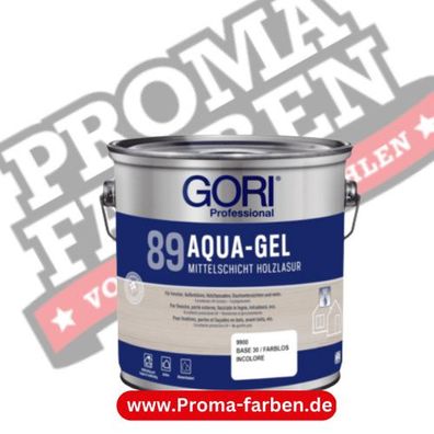 Gori 89 Aqua-Gel Holzlasur 2,50 l farblos Base 30
