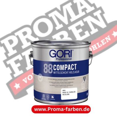 Gori 88 Compact Holzlasur 2,50 Liter l farblos Base 30