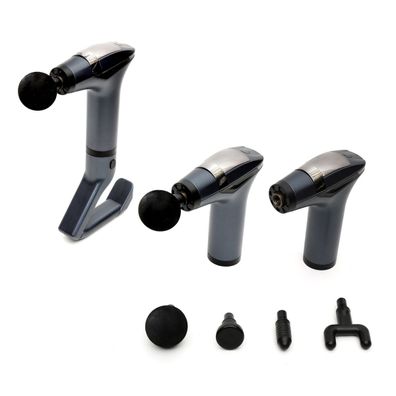 Platinet Massagepistole 1500 mAh 12 Stufen 4 Aufsätze Grau