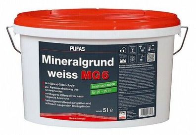 Pufas Mineralgrund weiss MG6 12,5 Liter