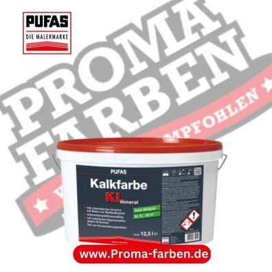 Pufas Kalkfarbe KL naturweiß 5,0 Liter für allergiker geeignet