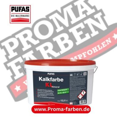 Pufas Kalkfarbe KL naturweiß 12,50 Liter für allergiker geeignet