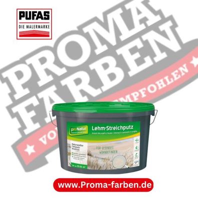 Pufas Lehmstreichputz proNatur - 7 Kg für allergiker geeignet