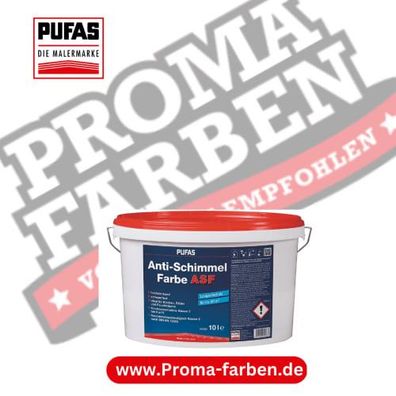 Pufas Anti Schimmelfarbe 10,00 l weiß ASF