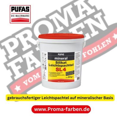 Pufas Mineral Silikat Leichtspachtel SL 4 20 Kg