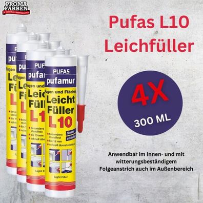 4x Pufas L10 pufamur Leichtfüller 310ml