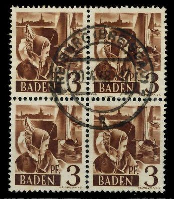 FZ BADEN 1. Ausgabe Spezialisiert Nr 2 zentrisch gestempelt X7901FE