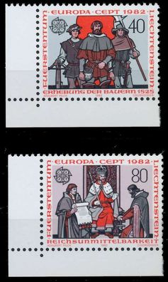 Liechtenstein 1982 Nr 791-792 postfrisch ECKE-ULI X76AFFA