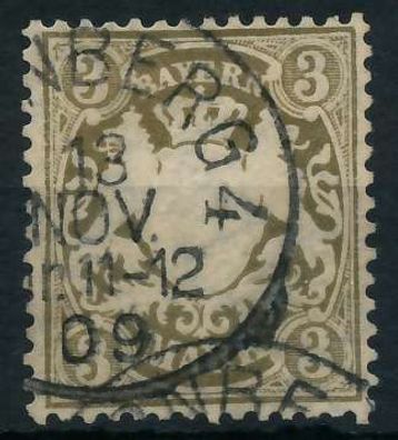 BAYERN WAPPEN-AUSGABE 1876-1911 Nr 69x gestempelt X77ABCE