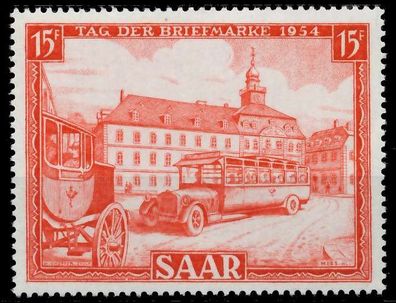 Saarland 1954 Nr 349 postfrisch X77ADAA