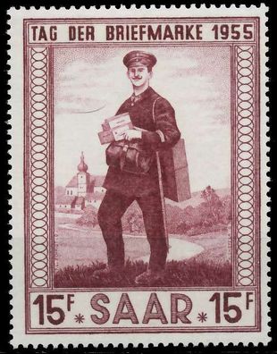 Saarland 1955 Nr 361 postfrisch X77ADD2