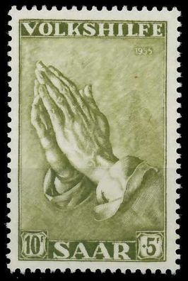 Saarland 1955 Nr 366 postfrisch X77ADEE