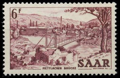 Saarland 1952 Nr 324 postfrisch S3FD1BA