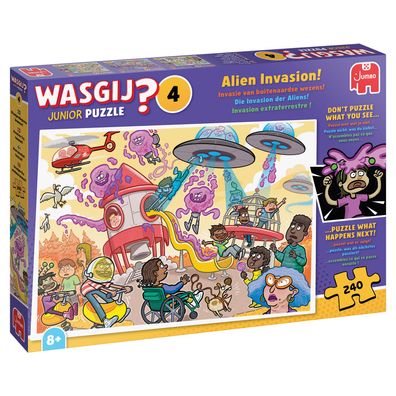 Wasgij Junior 4 - Die Invasion der Aliens! (240 Teile Puzzle)
