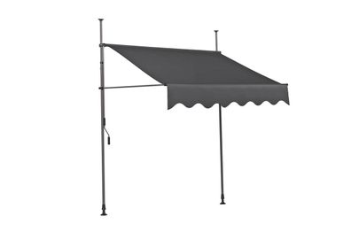Klemmmarkise 250x300 cm anthrazit für Balkon und Terrasse : 250x300 cm