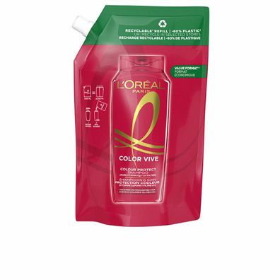 L'Oréal ELVIVE COLOR-VIVE Schutzshampoo, Nachfüllpackung, Öko-Pack, 500 ml
