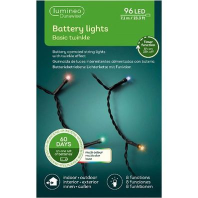 LED Durawise Basic Twinkle Effekt 8 Funktionen L.710cm schwarz/bunt