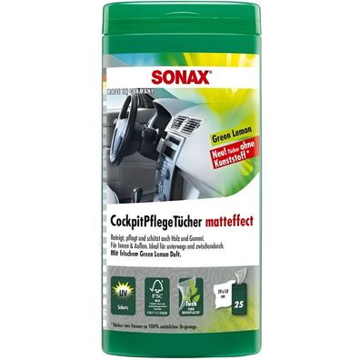 Sonax CockpitPflegeTücher Green-Lemon Matteffect Box