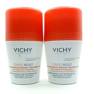 2 x VICHY Stress Resist Anti-Transpirant 72H Deo Roll-On, 50 ml Lösung 11594439