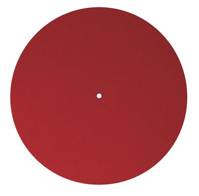 Dynavox -PM 2- Plattentellerauflage aus Filz - für Plattenspieler - rot