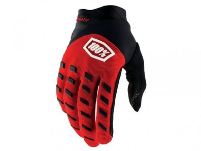 100% Airmatic Youth Gloves M Red/Black - robuste MTB-Kinderhandschuhe mit Schutz & Ko