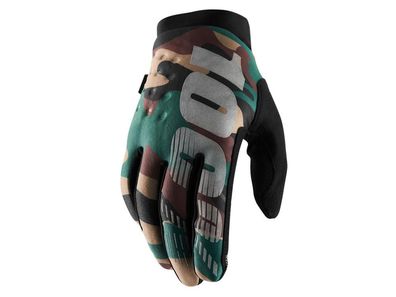 100% Brisker Cold Weather Glove M Camo Black - warmer MTB-Handschuh mit Direktgeféhl