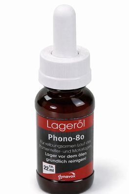 Dynavox -Phono 80- Lageröl für Plattenspieler - 22ml Glasflasche mit Pipette