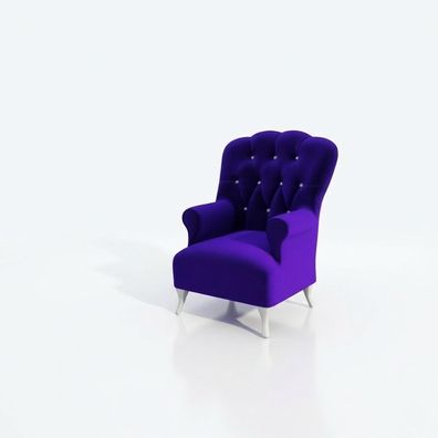 Designer OHREN SESSEL Polster Chesterfield English Kristallsteine ANTIK RETRO
