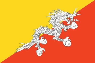 Bhutan Flagge Aufkleber Sticker Fahne selbstklebend 5-60cm breit ES-FL-BHU