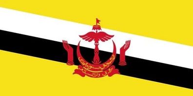 Brunei Flagge Aufkleber Sticker Fahne selbstklebend 5-60cm breit ES-FL-BRN