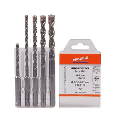 Projahn Hammerbohrer Rocket 3, 5 teilig, Ø6-12mm, Länge 110-160mm