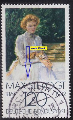 Germany BUND [1978] MiNr 0988 F10 I ( O/used ) [04] Gemälde Plattenfehler