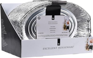 Grillschweine Ofenblech 2er-Set 46x34cm Alu Grill Zubehör BBQ Outdoor Camping