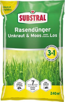 Substral Rasendünger Unkraut & Moos bleibt chancenLOS 7,2 kg