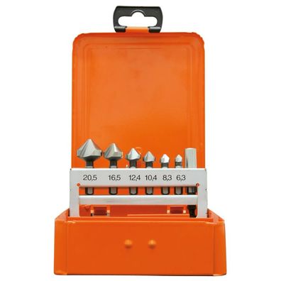 Projahn 7-tlg Kegelsenker Satz 90°, dreischneidig, HSS-G, 6kt Schaft, 35003
