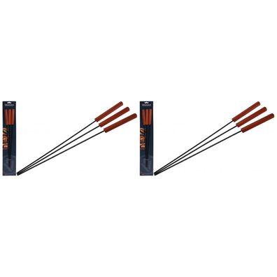 2 x Grillschweine Vaggan Grillspieße 3er Set 48cm Grillzubehör