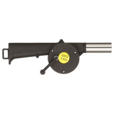 GrillChef Grillgeblaese, Handbetrieben, schwarz/silber BBQ-Fan - Kurbelfunktion