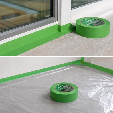 GIPSO® Green Tape Präzisionsklebeband grün - UV-beständig, rückstandsfrei entfernb