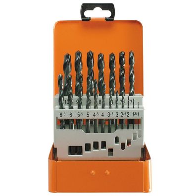 Projahn Bohrer-Kasette "BASIC", 19 tlg., HSS-R, 1-10/0,5mm, Standardbohrer