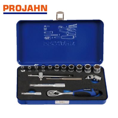 Projahn 3/8" Xi-on Steckschlüsselkoffer, metrisch 6-kant, 17-teilig